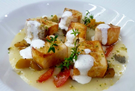 Patate con salsa yogurt